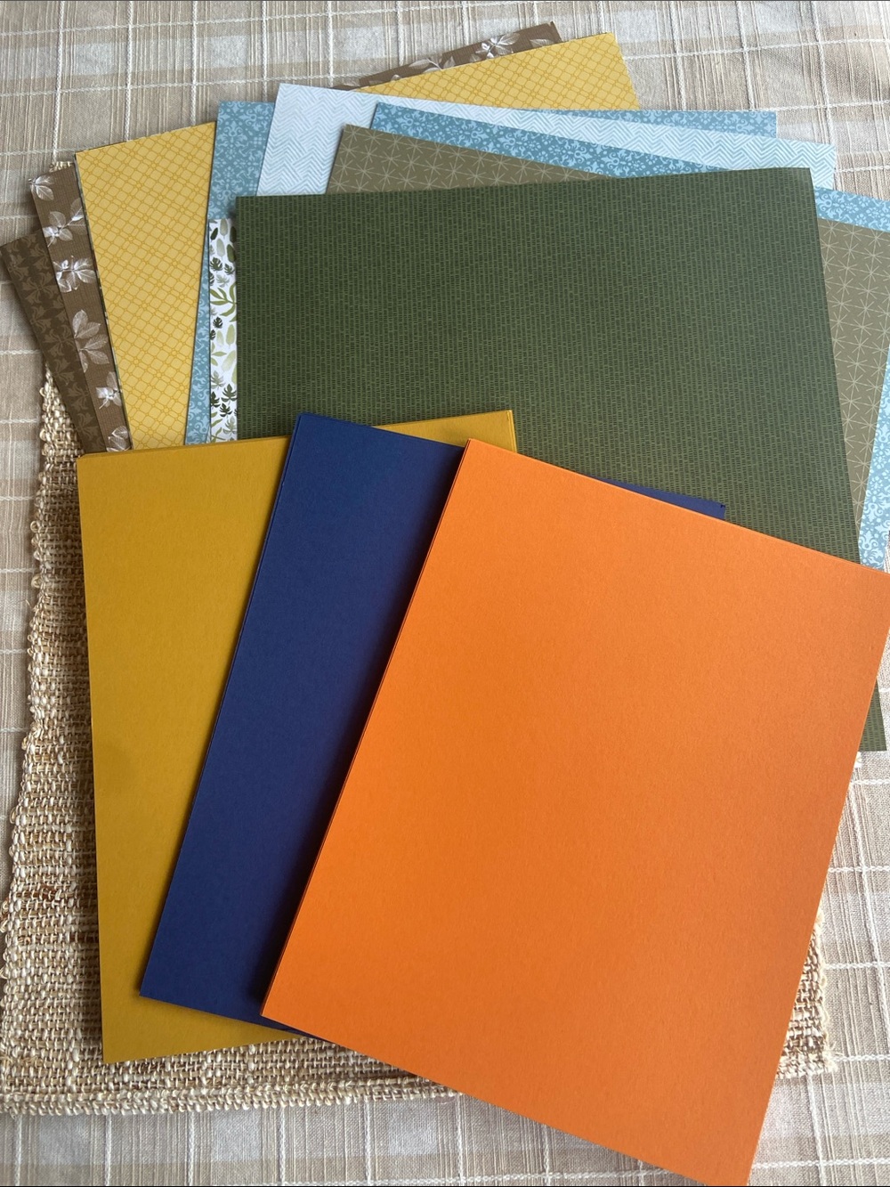 Stampin’ Up! 12x12 reversible designer and 8 1/2 x 11 cardstock